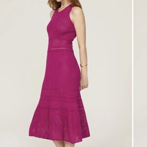 Vanessa Bruno Taki Crochet Dress Pink Size Small